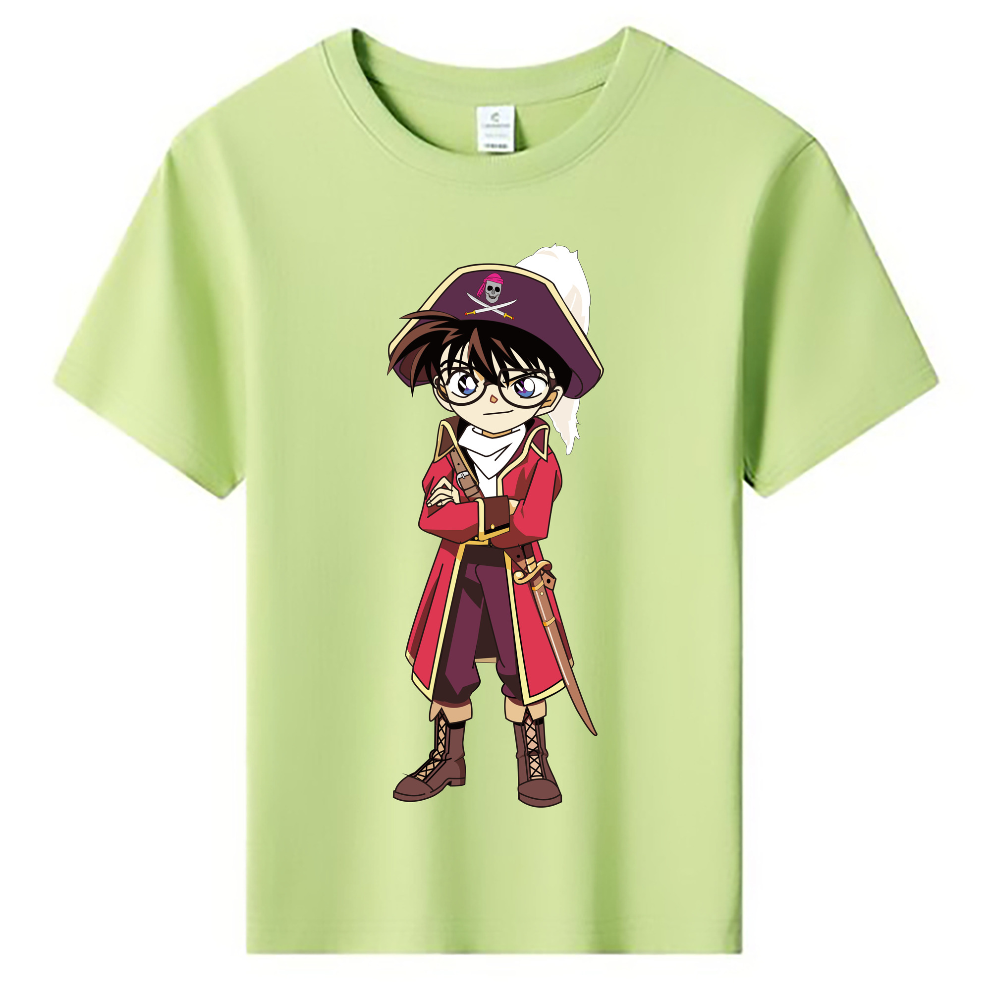 （画像用） 名探偵コナン 江戸川 コナン Detective Conan Conan Edogawa 綿100％キッズTシャツ（フロントプリント）